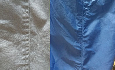 シームパッカリング外観