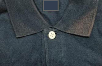 図8　綿ポロシャツ襟の赤変