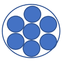 普通糸の断面図