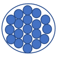 極細糸の断面図