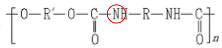 ウレタン結合 : -COONH-
