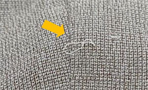 図17　ニットのスナッグ現象1