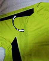 図1. シャツの色移り