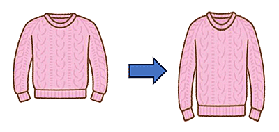 図1. セーターの伸び切り(イメージ)