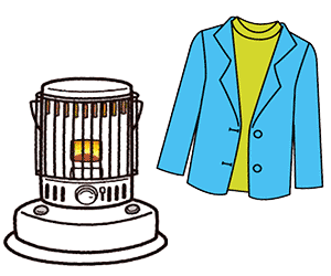 図4. 石油ストーブ側での乾燥のイメージ